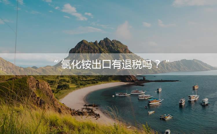 氯化銨出口有退稅嗎？